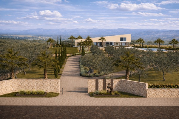 Moderne Neubaufinca mit herrlichem Panoramablick bis zum Meer