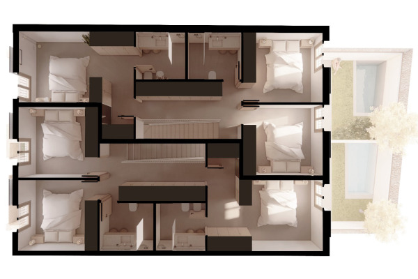 Neubau-Reihenhaus mit Pool und privatem Garten in Ses Salines Bild 8