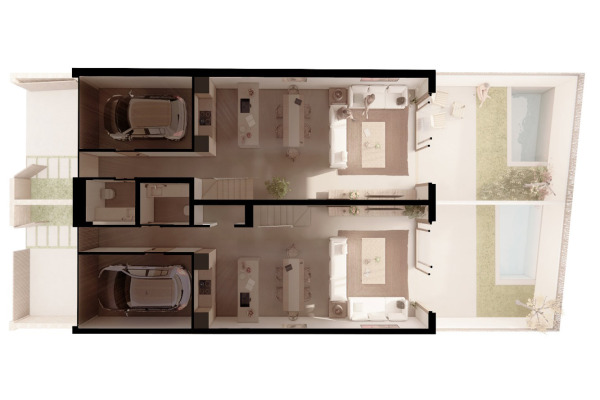 Neubau-Reihenhaus mit Pool und privatem Garten in Ses Salines Bild 9