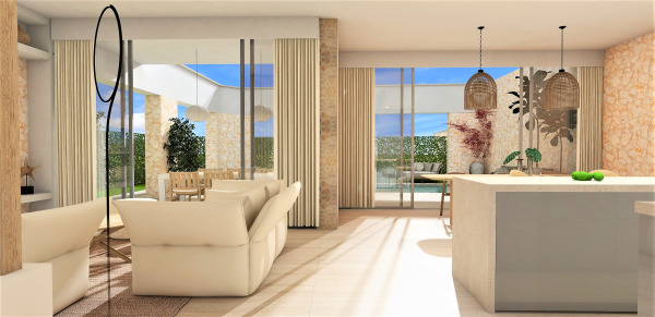 Neubau-Stadthaus mit Pool im Innenpatio in Ses Salines Bild 4