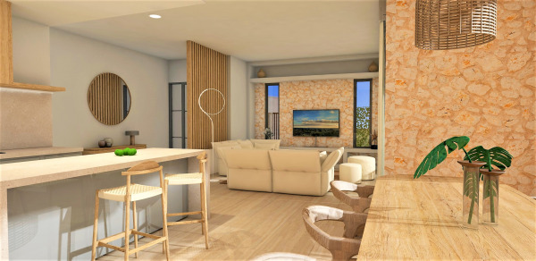 Neubau-Stadthaus mit Pool im Innenpatio in Ses Salines Bild 5