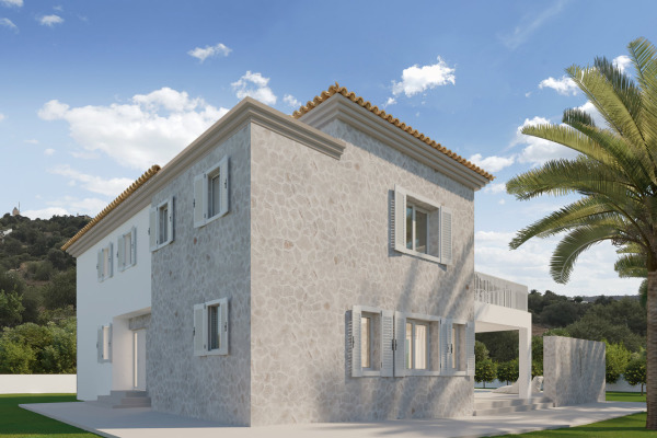 Neubauvilla im Fincastil im Ortskern von Andratx Bild 8