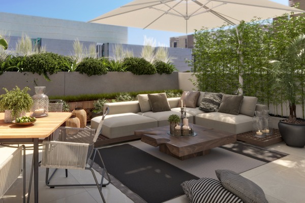 Modernes Neubau-Penthouse mit Dachterrasse im Zentrum von Palma