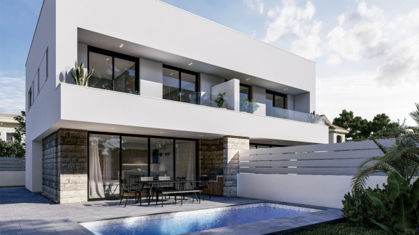Moderne Neubau-Doppelhaushälfte mit Pool in Can Picafort Bild 2