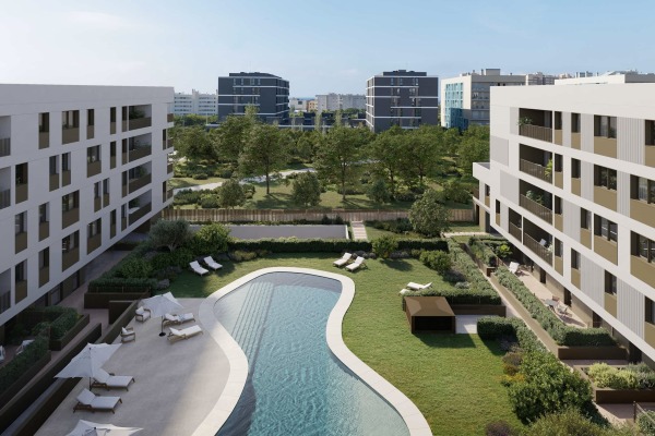Strandnahe Neubauwohnung mit überdachter Terrasse in Palmas Nou Llevant