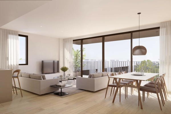 Strandnahe Neubauwohnung mit überdachter Terrasse in Palmas Nou Llevant Bild 2