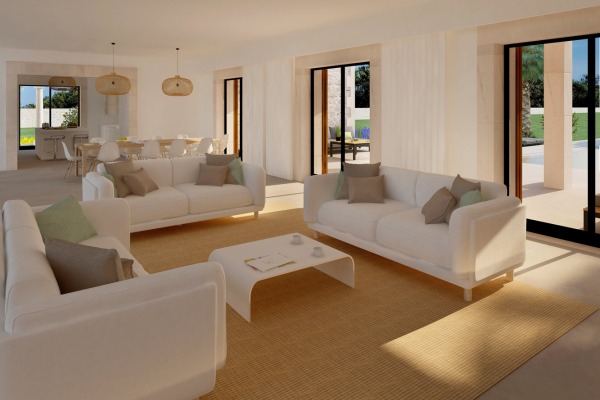 Stilvolle Naturstein-Neubaufinca mit vier Schlafzimmern bei Llucmajor Bild 5