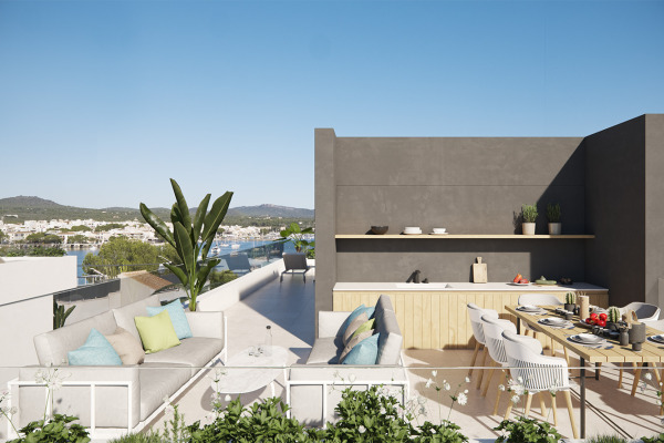 Moderne Neubau-Doppelhaushälfte mit privatem Pool in Portocolom Bild 2