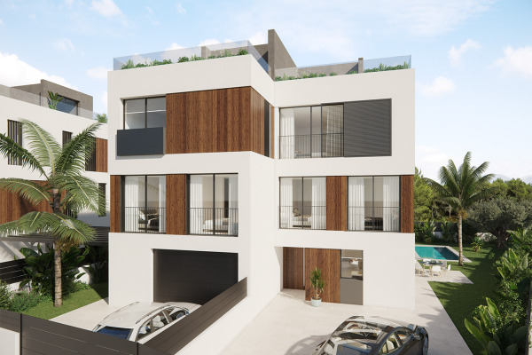 Moderne Neubau-Doppelhaushälfte mit privatem Pool in Portocolom Bild 3