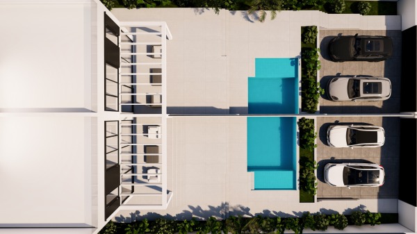 Neubauprojekt: Moderne Doppelhaushälften mit Pool und Teilmeerblick Bild 3