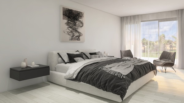 Neubauprojekt: Moderne Doppelhaushälften mit Pool und Teilmeerblick Bild 9