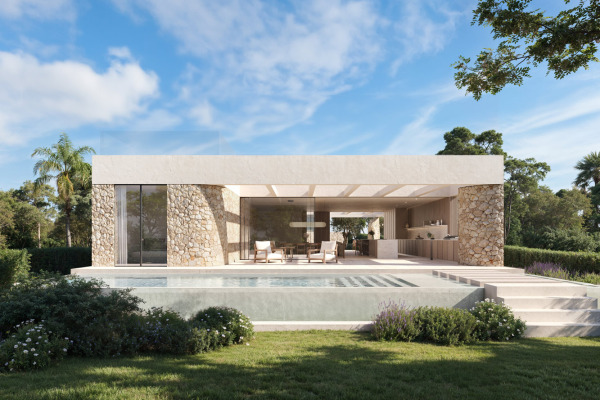 Neubau Luxusvilla in einzigartiger Lage in erster Meereslinie in Sa Torre Bild 4