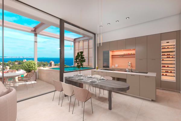 Moderne Neubauvilla mit traumhaftem Meerblick über die Bucht von Palma Bild 2
