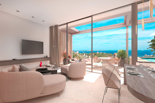 Moderne Neubauvilla mit traumhaftem Meerblick über die Bucht von Palma Bild 4
