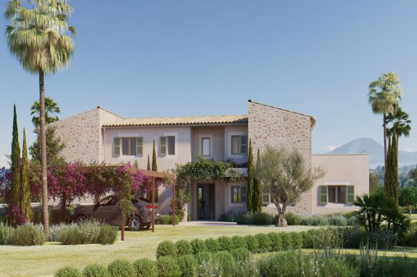 Neugebaute Finca mit Blick bis zum Meer in Son Servera Bild 4