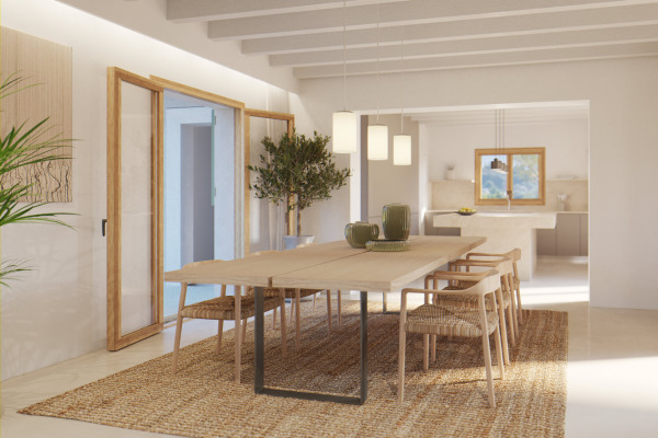 Neugebaute Finca mit Blick bis zum Meer in Son Servera Bild 7