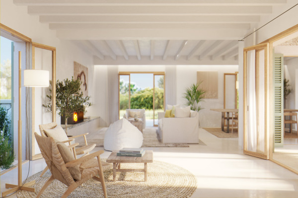 Neugebaute Finca mit Blick bis zum Meer in Son Servera Bild 8