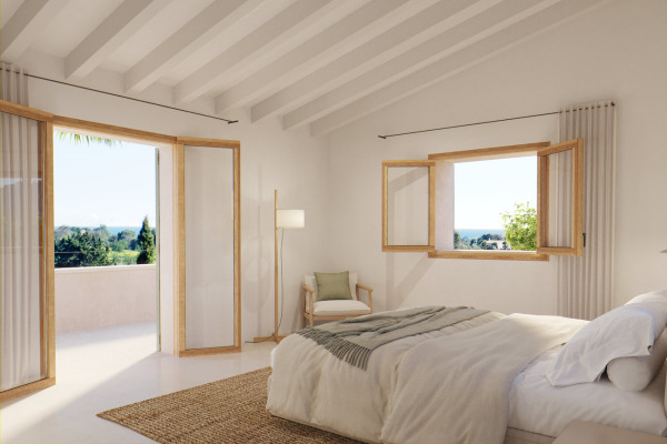 Neugebaute Finca mit Blick bis zum Meer in Son Servera Bild 10