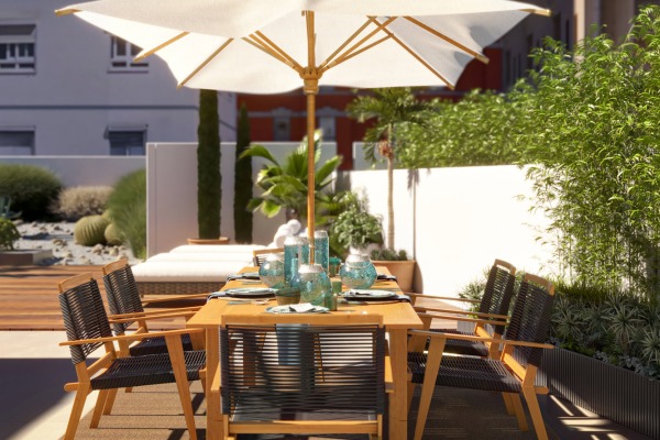 Neubau-Apartment mit großer Terrasse im Herzen der Inselhauptstadt