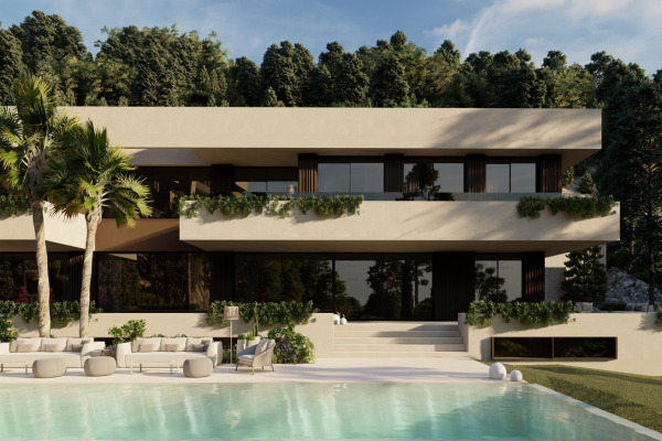 Baugrundstück mit Projekt für eine Luxusvilla mit Meerblick in Son Vida Bild 2