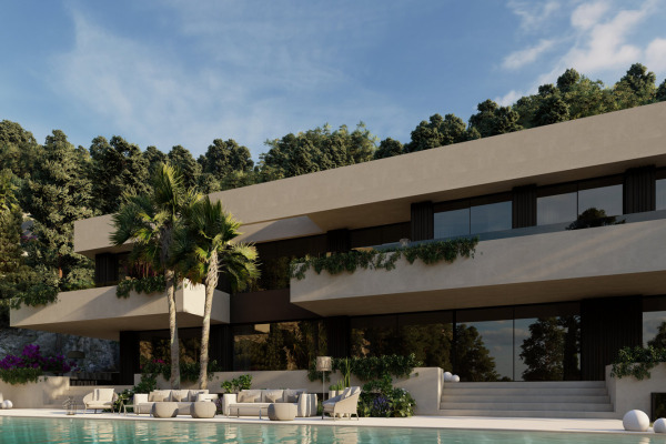 Baugrundstück mit Projekt für eine Luxusvilla mit Meerblick in Son Vida Bild 3