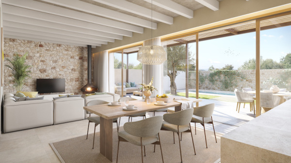 Neubauprojekt eines Stadthauses mit Pool in Santanyi Bild 3