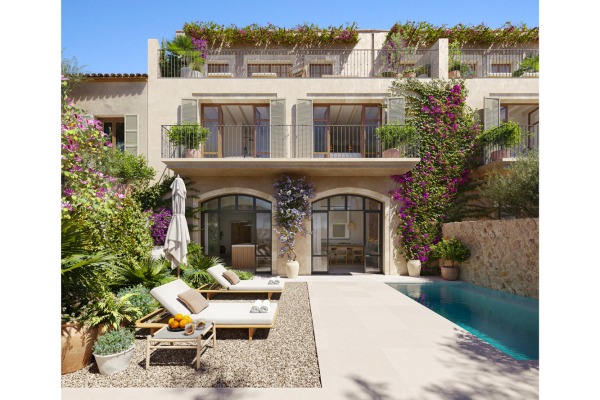 Neugebautes, mediterranes Stadthaus mit Pool in Santa Maria del Cami
