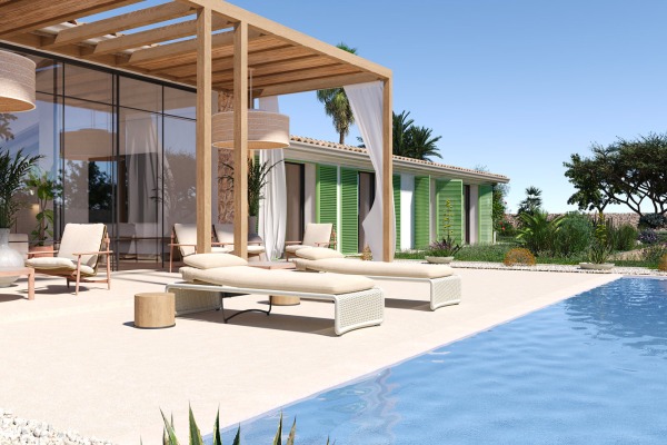 Neubauprojekt einer stilvollen Finca mit herrlichem Blick in Inca Bild 3