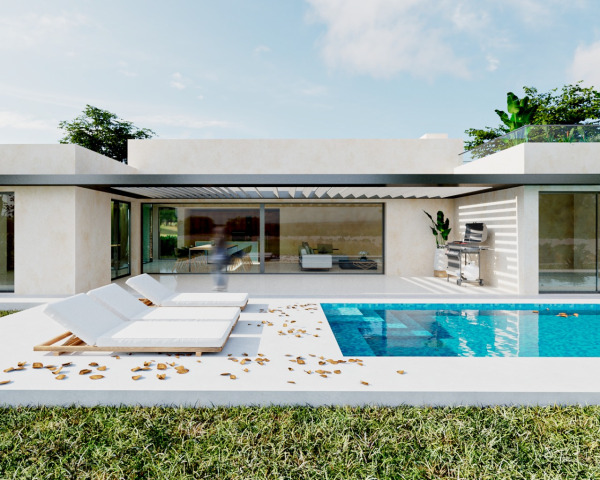 Baugrundstück mit eingereichter Baulizenz für eine Villa mit Pool Bild 2