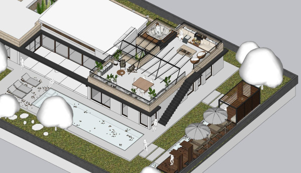 Baugrundstück mit eingereichter Baulizenz für eine Villa mit Pool Bild 9