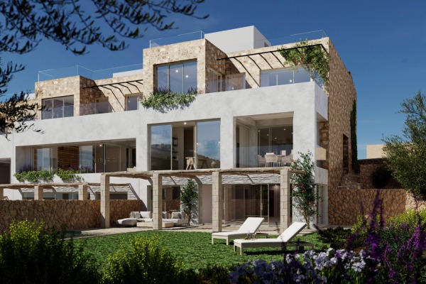 Neubau-Residenz mit Aufzug, Pool und Panoramablick im Südosten Mallorcas
